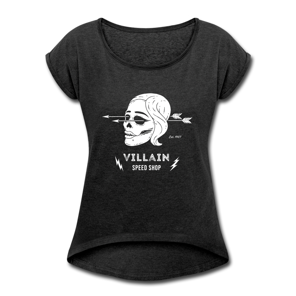 Women's Villain Shop Tee - heather black
