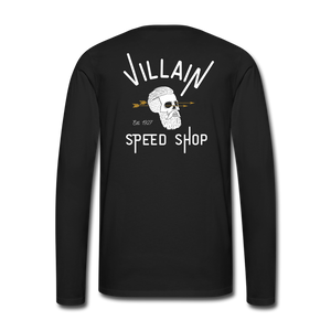 Villain Long Sleeve Shop Tee - black